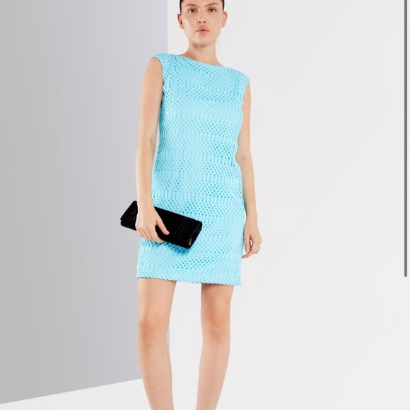 Ralph Lauren Blue Sheath Cocktail Dress - Picture 1 of 9